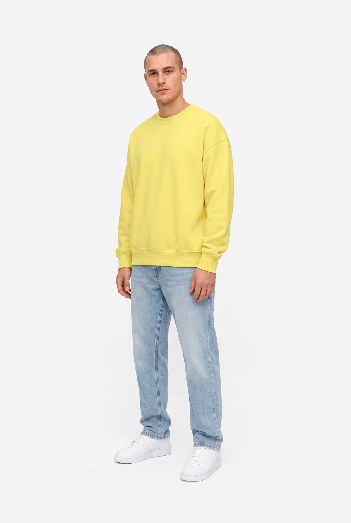 Crewneck oversize LIGHT BRUSHED LEMON