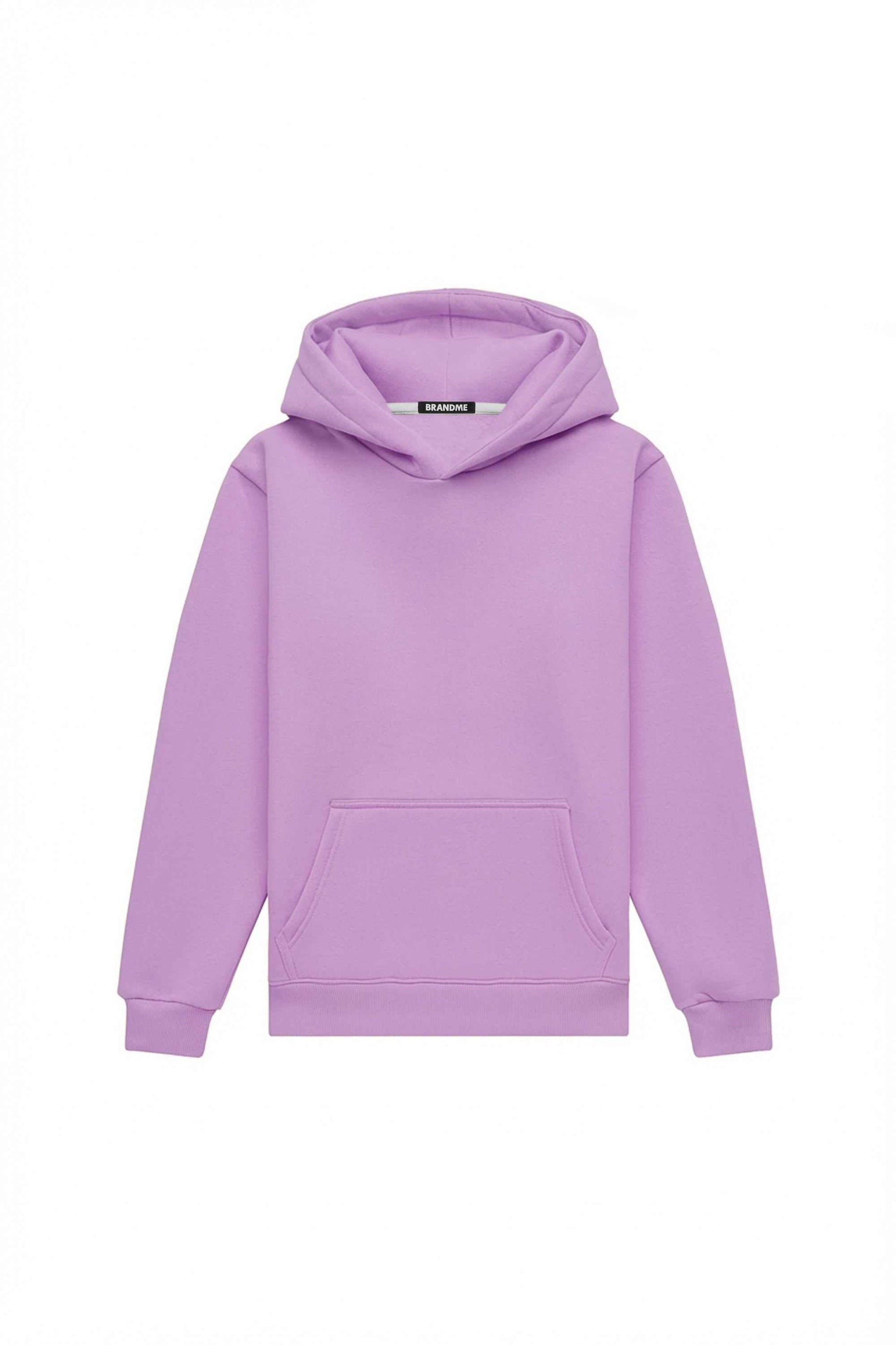 Regular fit light brushed lilac hoodie bluza z kapturem made in Poland with quality certified fabric ideal for printing