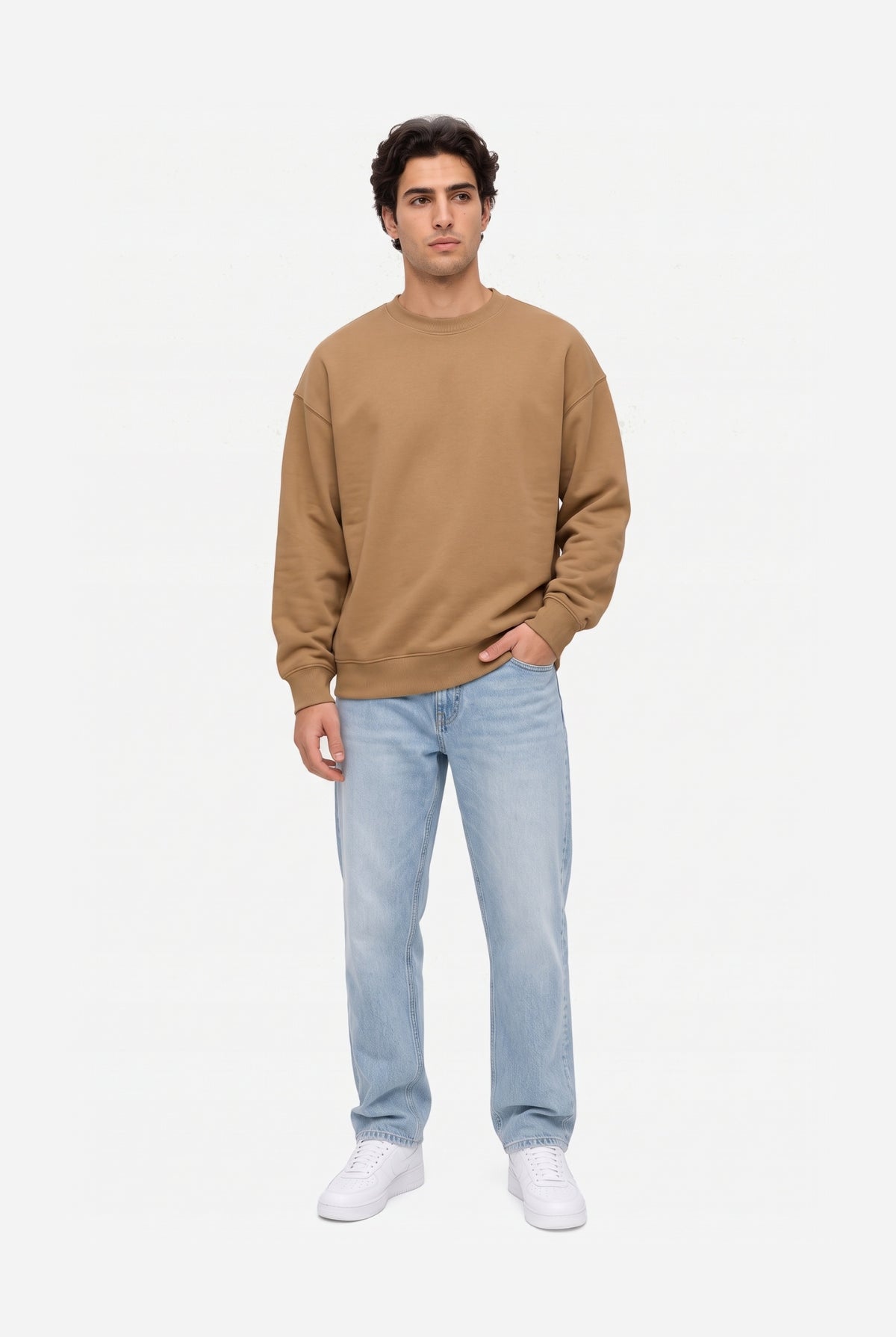 Crewneck Oversize LIGHT LOOP MACADAMIA