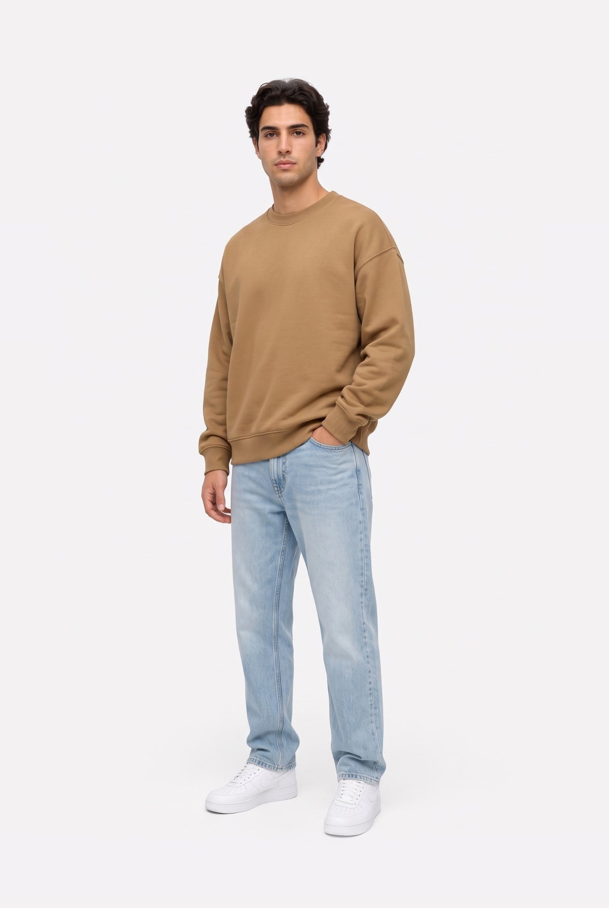 Crewneck Oversize LIGHT LOOP MACADAMIA