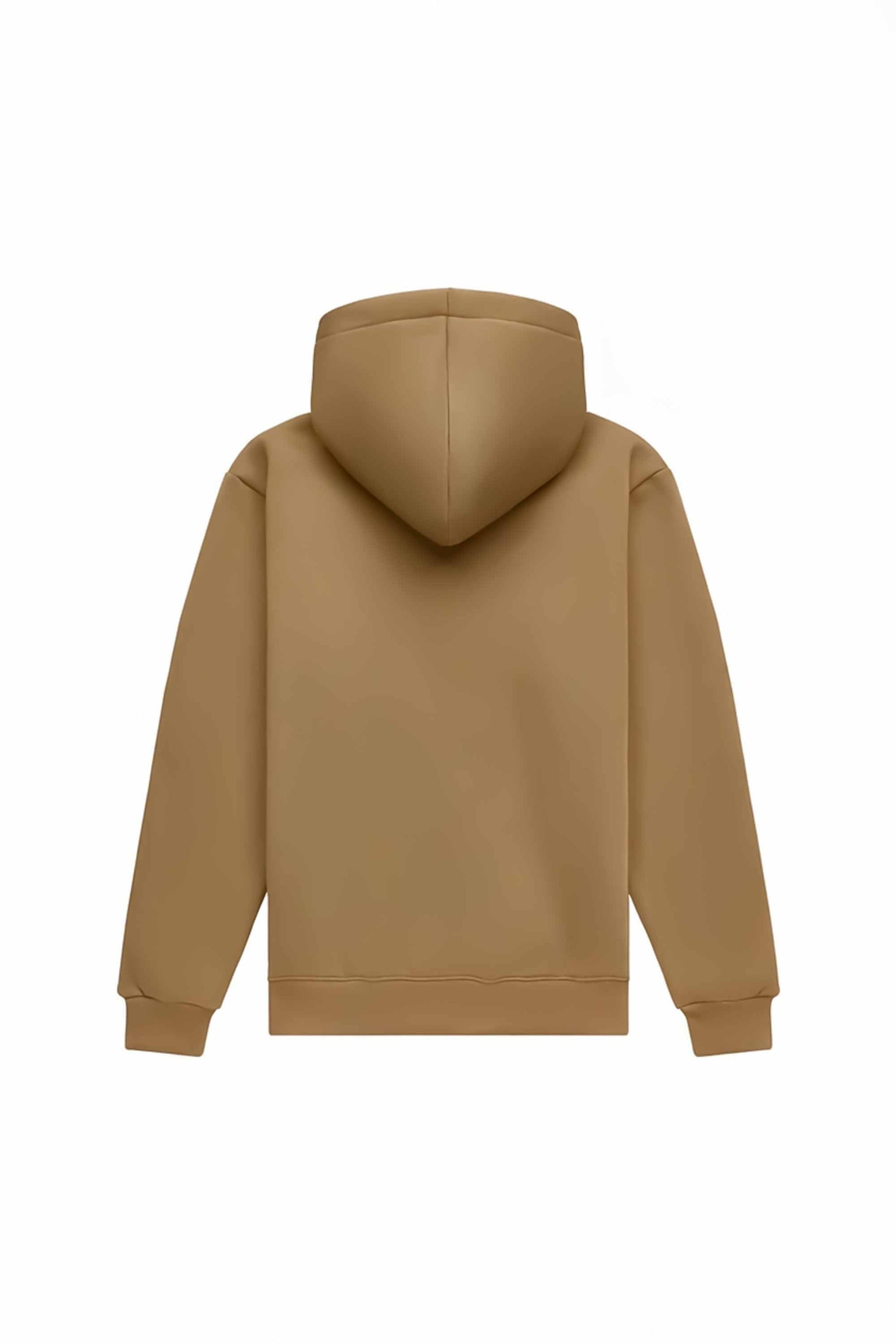 Bluza z kapturem regular LIGHT BRUSHED MACADAMIA w kolorze macadamia, idealna pod nadruk, wyprodukowana w Polsce