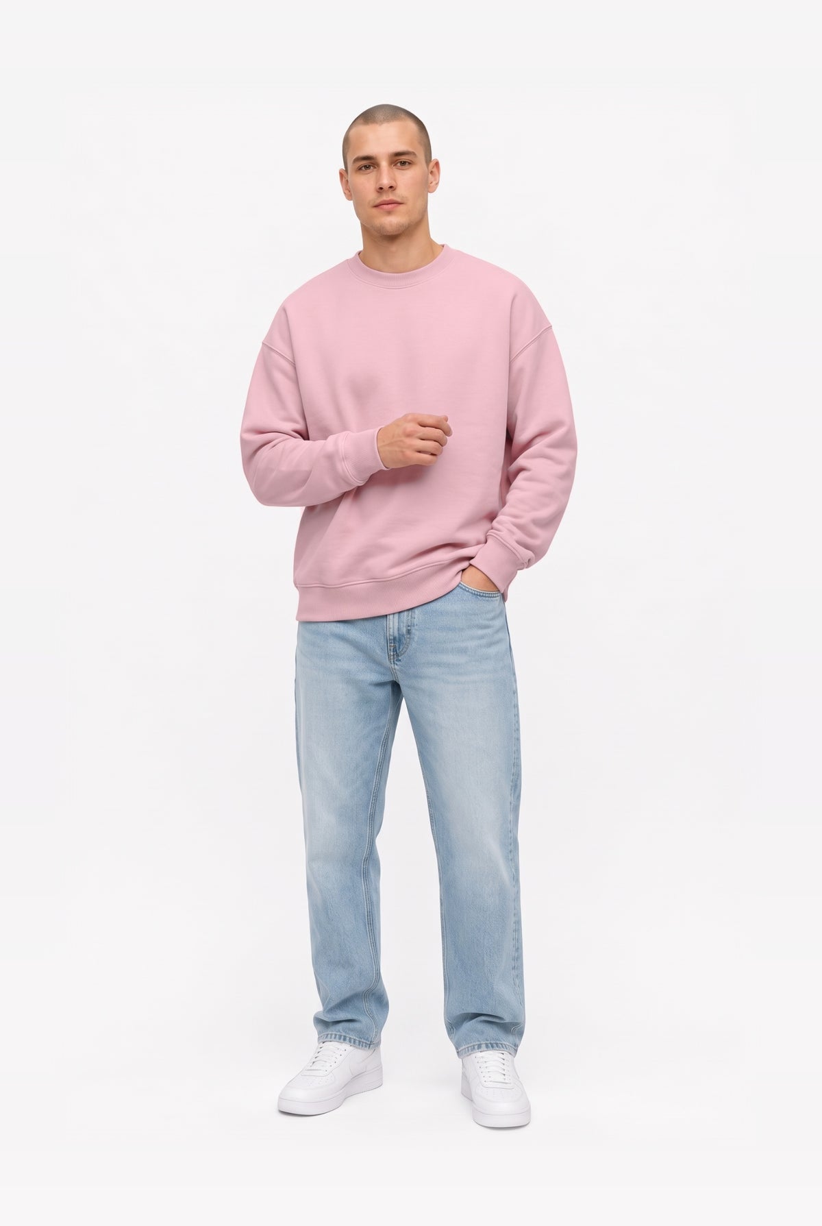 Crewneck oversize LIGHT BRUSHED MARSHMALLOW