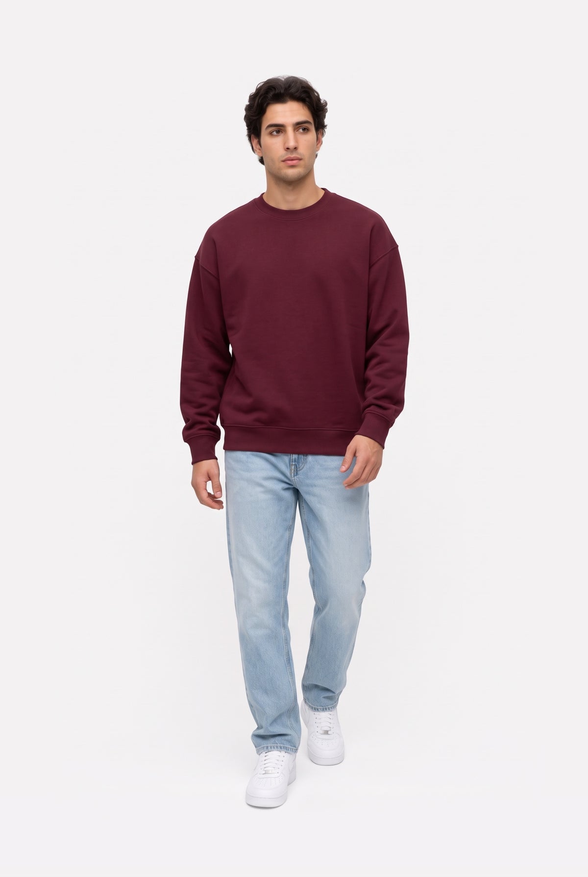 Crewneck Oversize LIGHT LOOP MERLOT