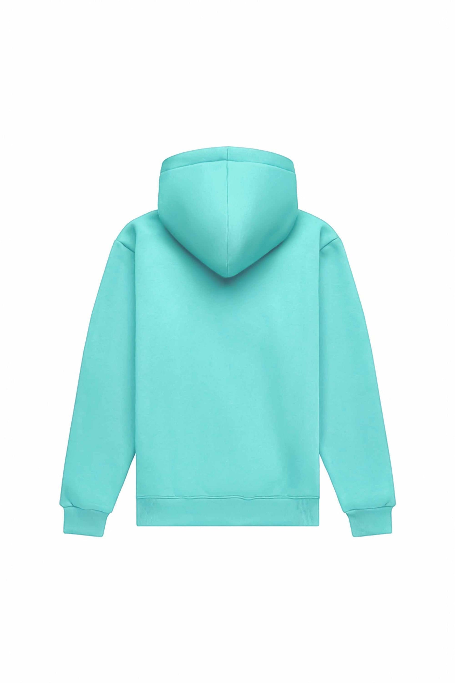 Bluza z kapturem regular LIGHT BRUSHED MINT w Polsce wyprodukowana, certyfikowana dzianina idealna pod nadruk