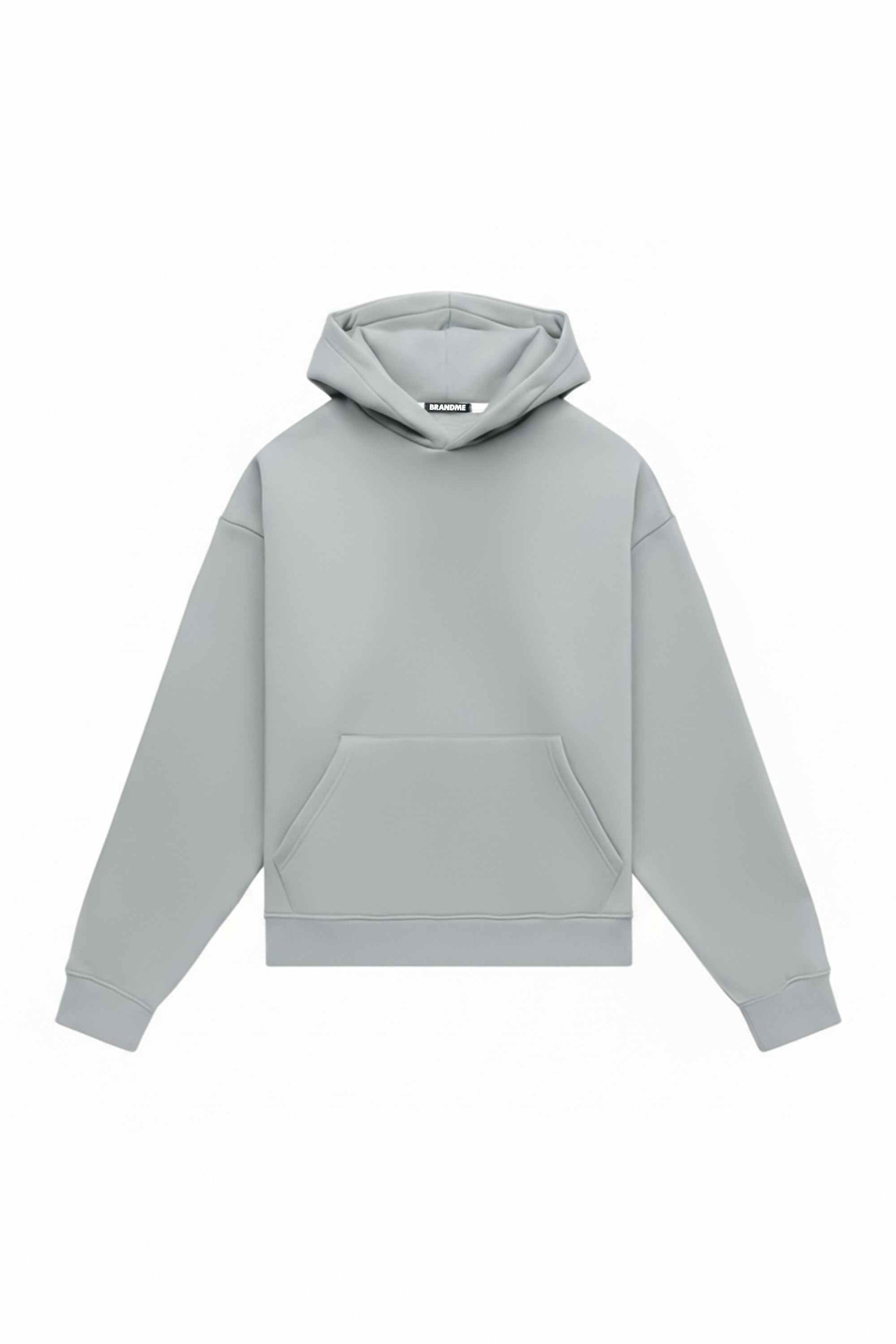 Oversize heavy loop hoodie Norway in blue with hood, made in Poland, certified fabric ideal for printing and embroidery