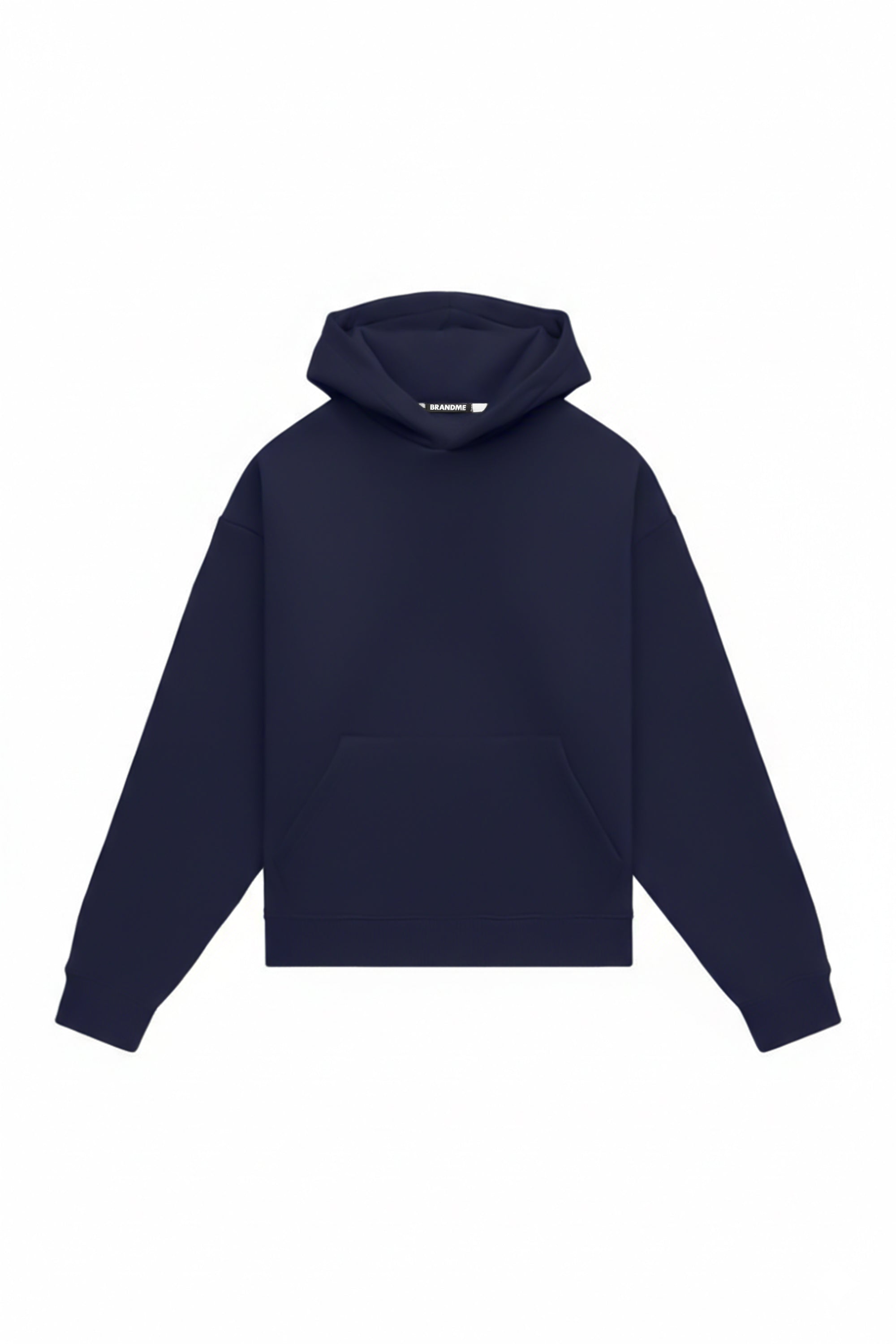 Oversize heavy loop ocean hoodie with hood in blue, certified quality fabric ideal for printing, made in Poland