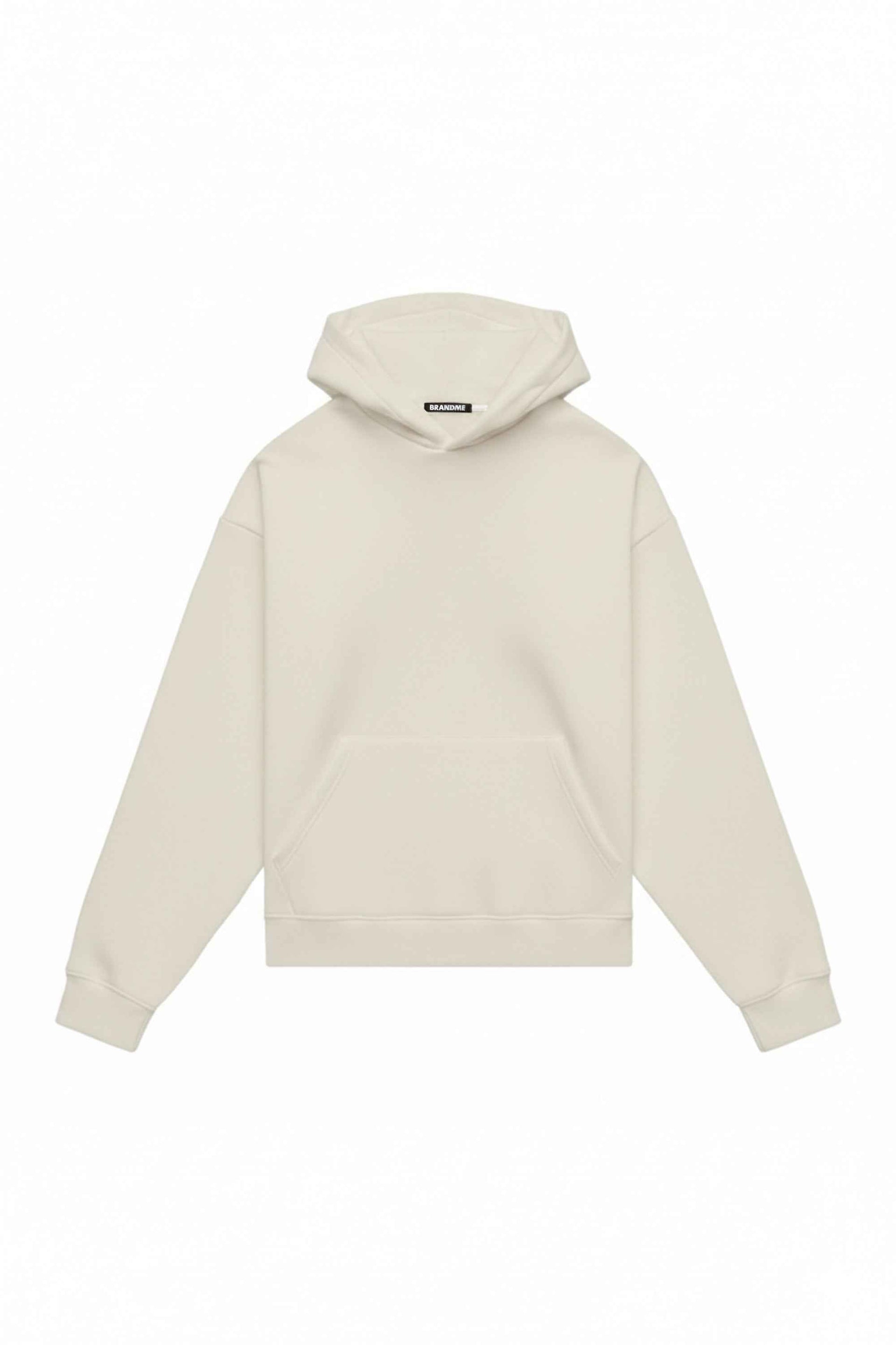 Off white oversized heavy loop hoodie with certified fabric suitable for printing, made in Poland