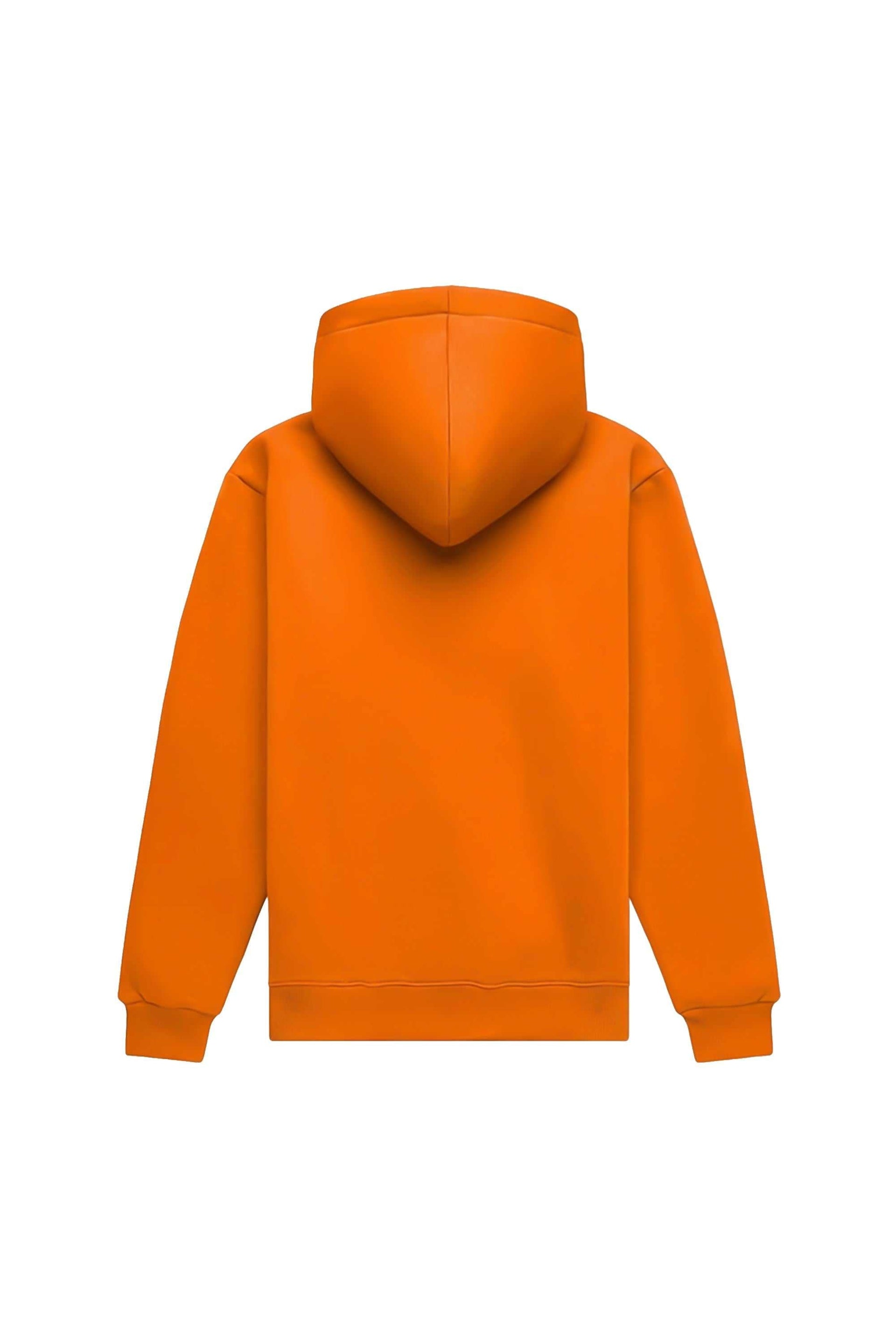Bluza z kapturem regular w jasnym szczotkowanym pomarańczowym kolorze idealna do nadruku.