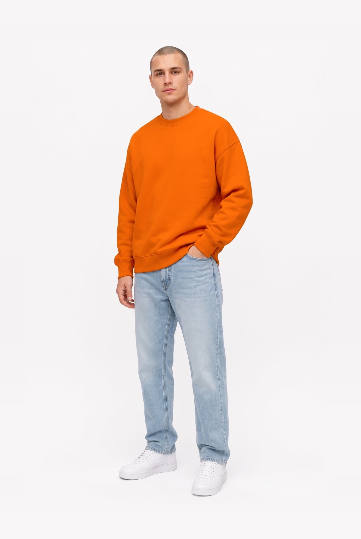 Crewneck oversize LIGHT BRUSHED ORANGE