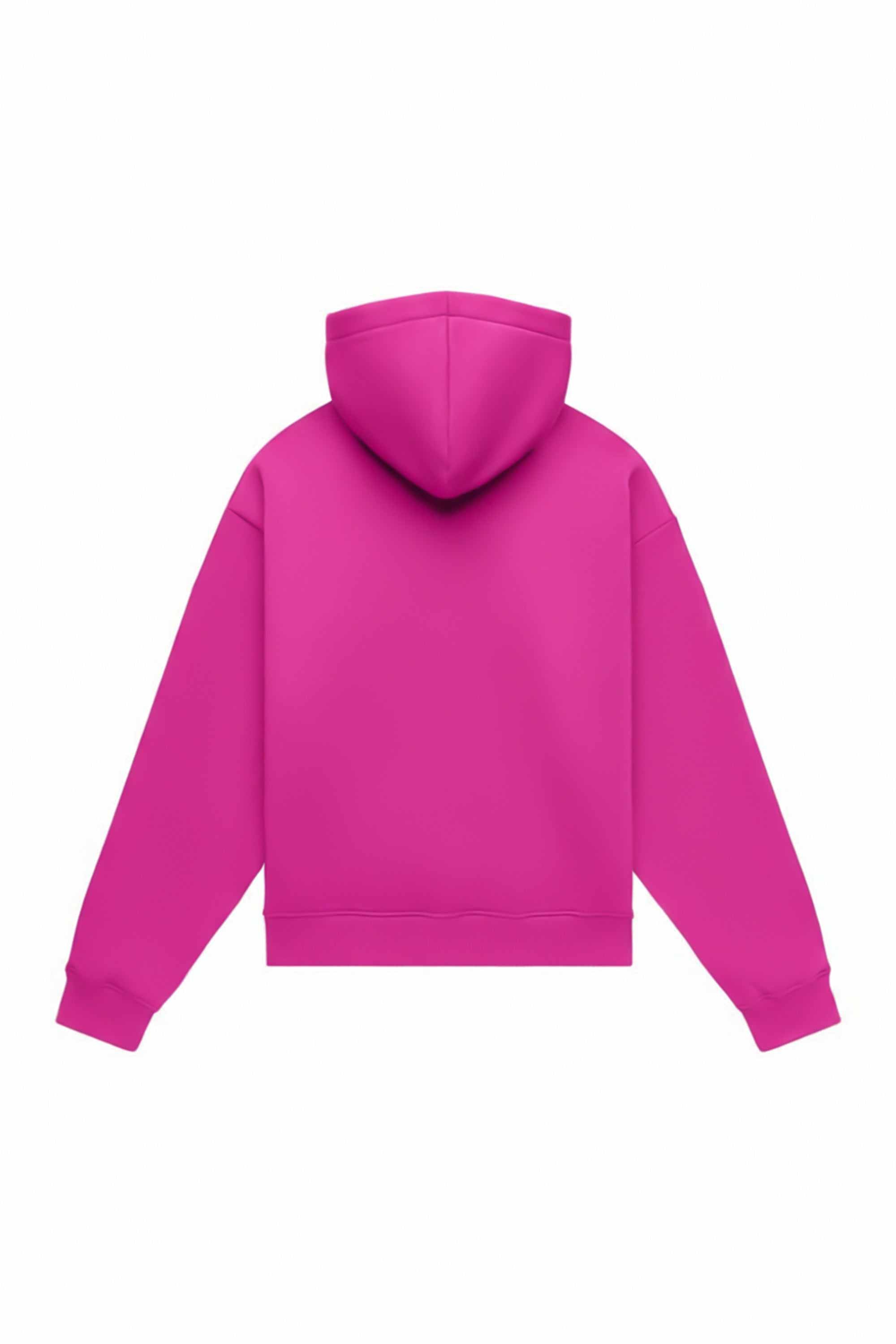 Oversize heavy loop peony hoodie with certified fabric, perfect for printing, made in Poland
