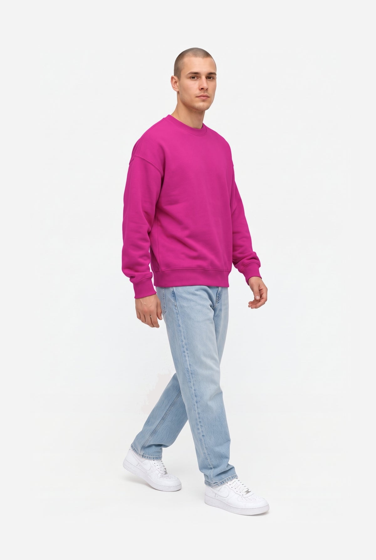 Crewneck oversize LIGHT BRUSHED PEONY