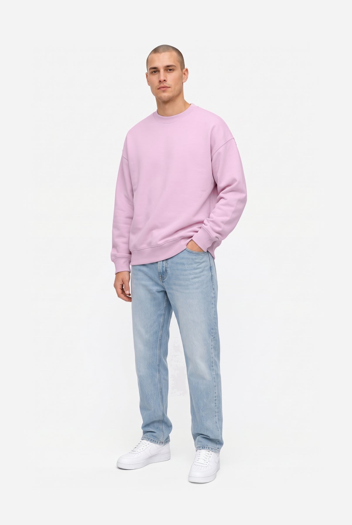 Crewneck oversize LIGHT BRUSHED PINK