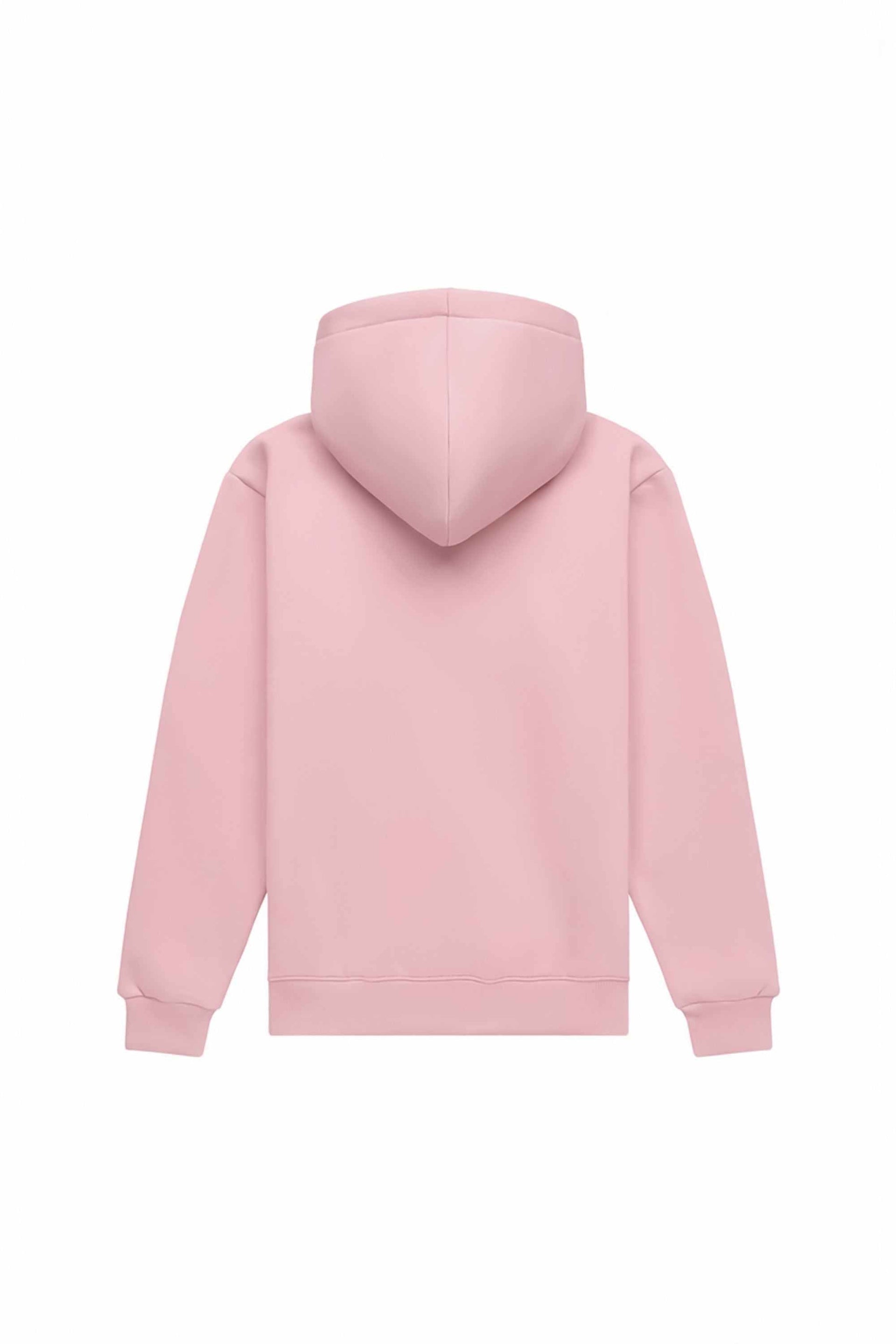 Bluza z kapturem hoodie in light brushed powder pink with regular fit and certified quality fabric, ideal for printing.