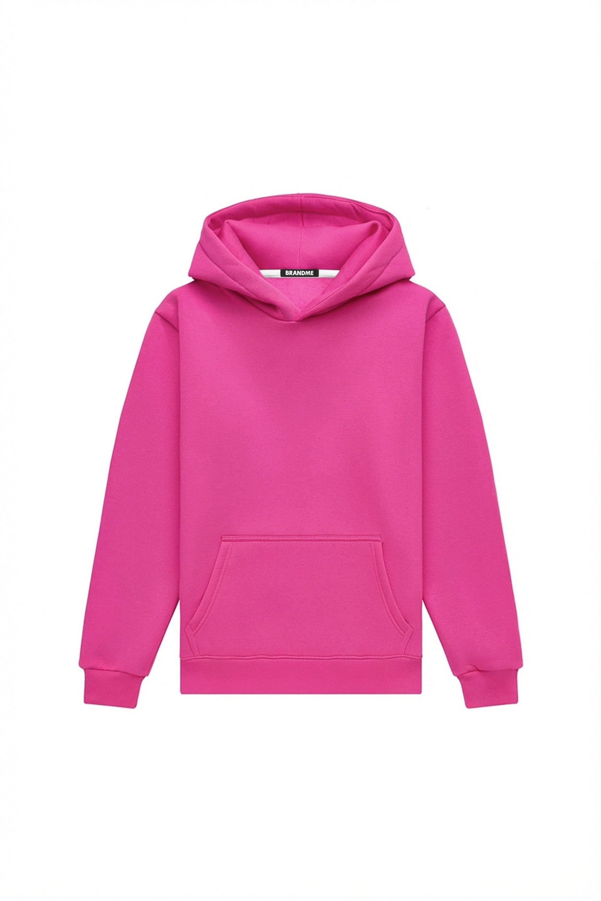 Light brushed raspberry regular hoodie with quality certification, made in Poland, ideal for printing