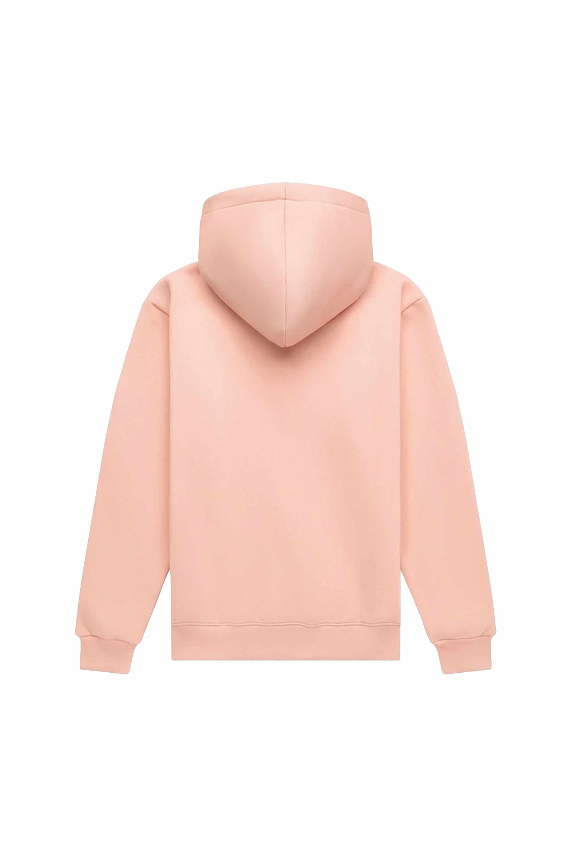 Regular fit light brushed salmon hoodie made in Poland with certified fabric ideal for printing