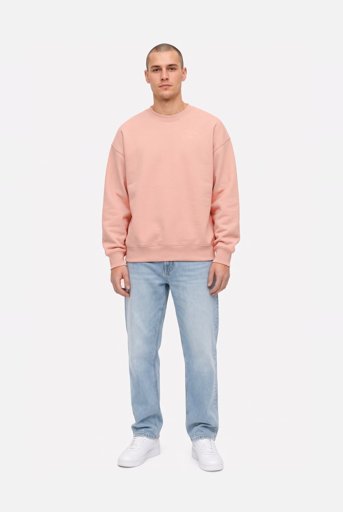 Crewneck oversize LIGHT BRUSHED SALMON