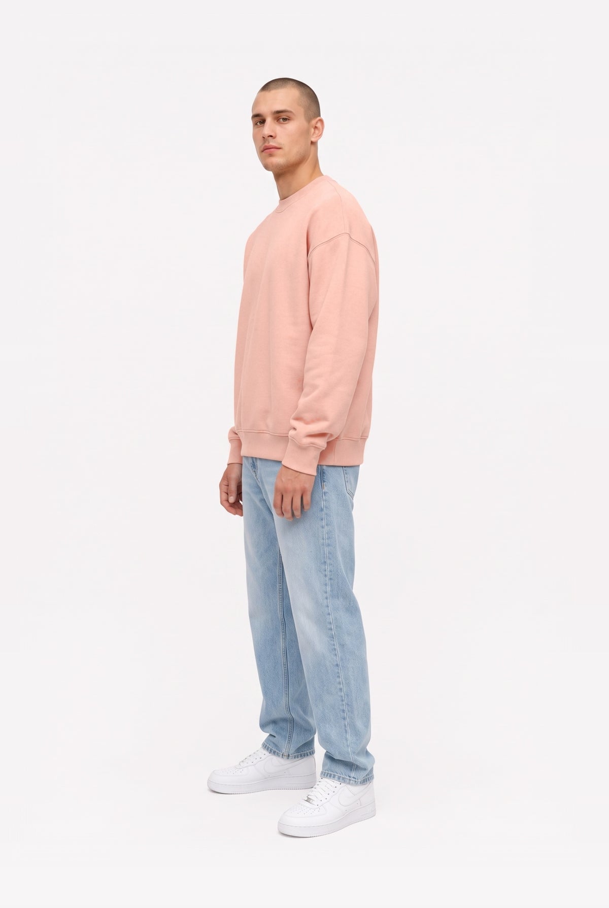 Crewneck oversize LIGHT BRUSHED SALMON