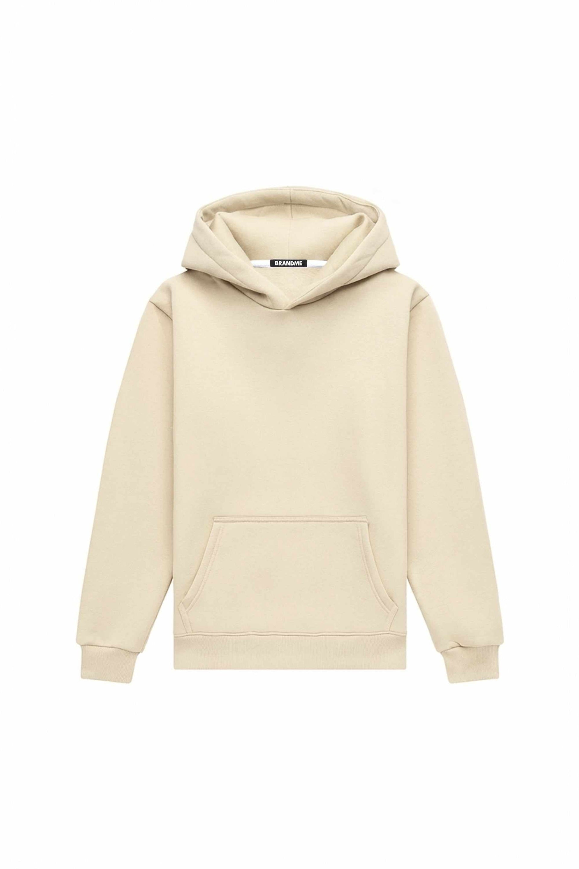 Bluza z kapturem regular LIGHT BRUSHED STONE wykonana w Polsce, idealna pod nadruk, certyfikowana jakość
