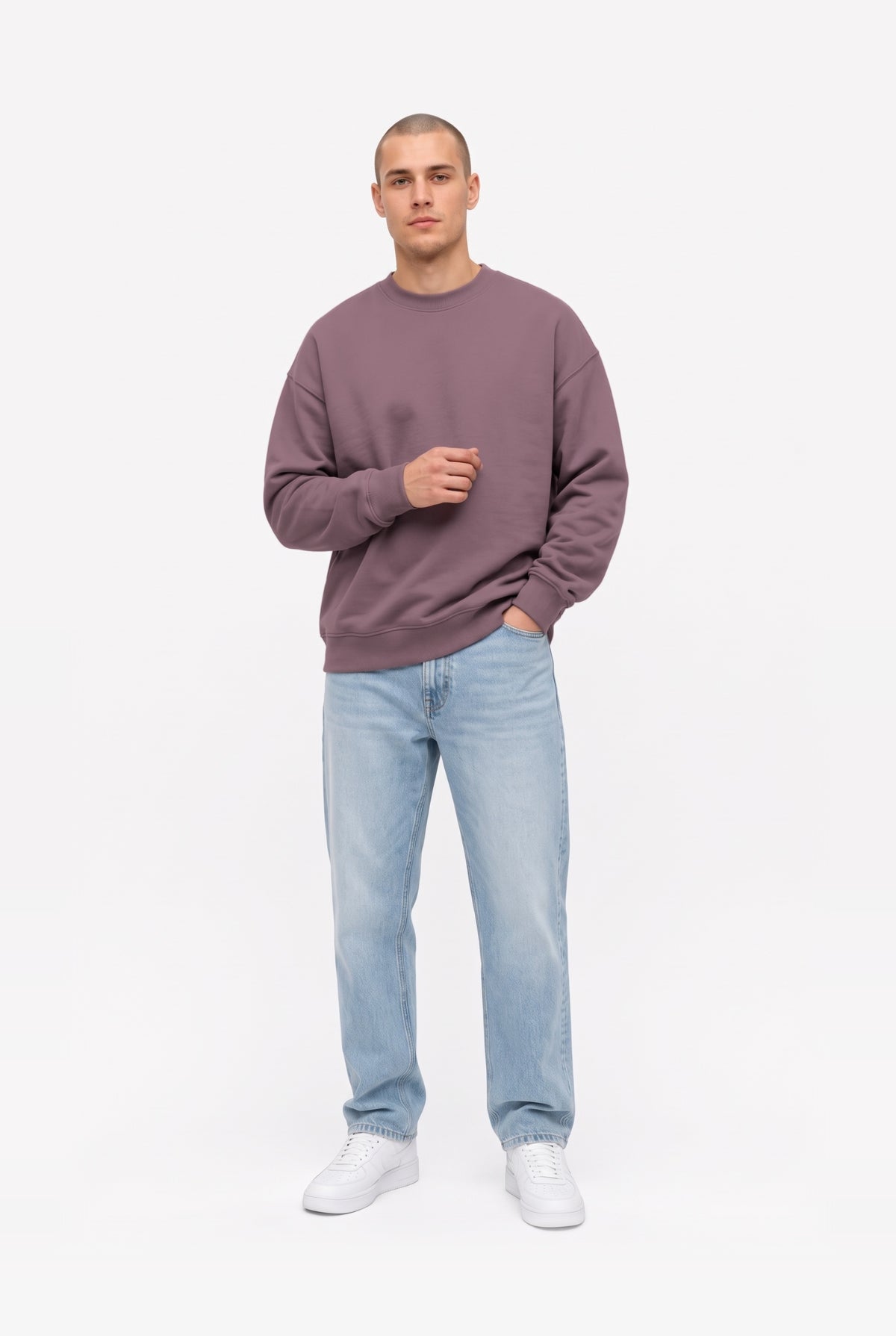 Crewneck oversize LIGHT BRUSHED TRUFFLE