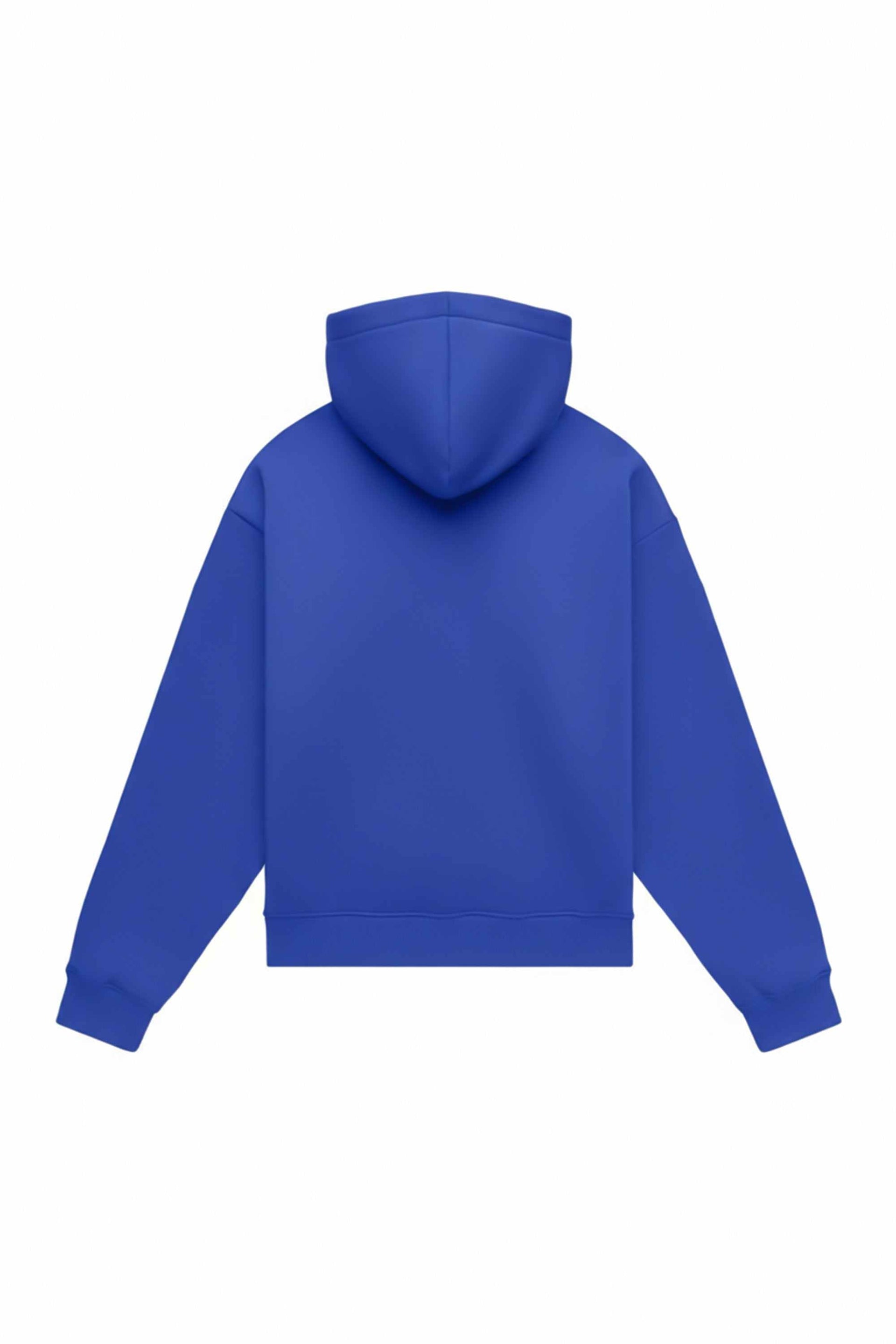 Oversize hoodie heavy loop ultramarine made in Poland with quality certified fabric ideal for printing