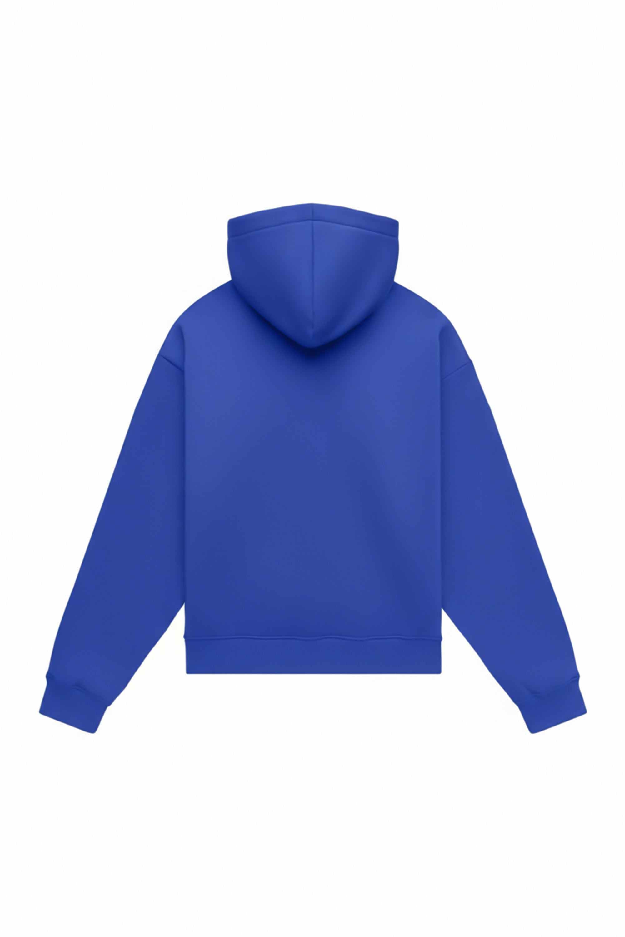 Oversize hoodie heavy loop ultramarine made in Poland with quality certified fabric ideal for printing