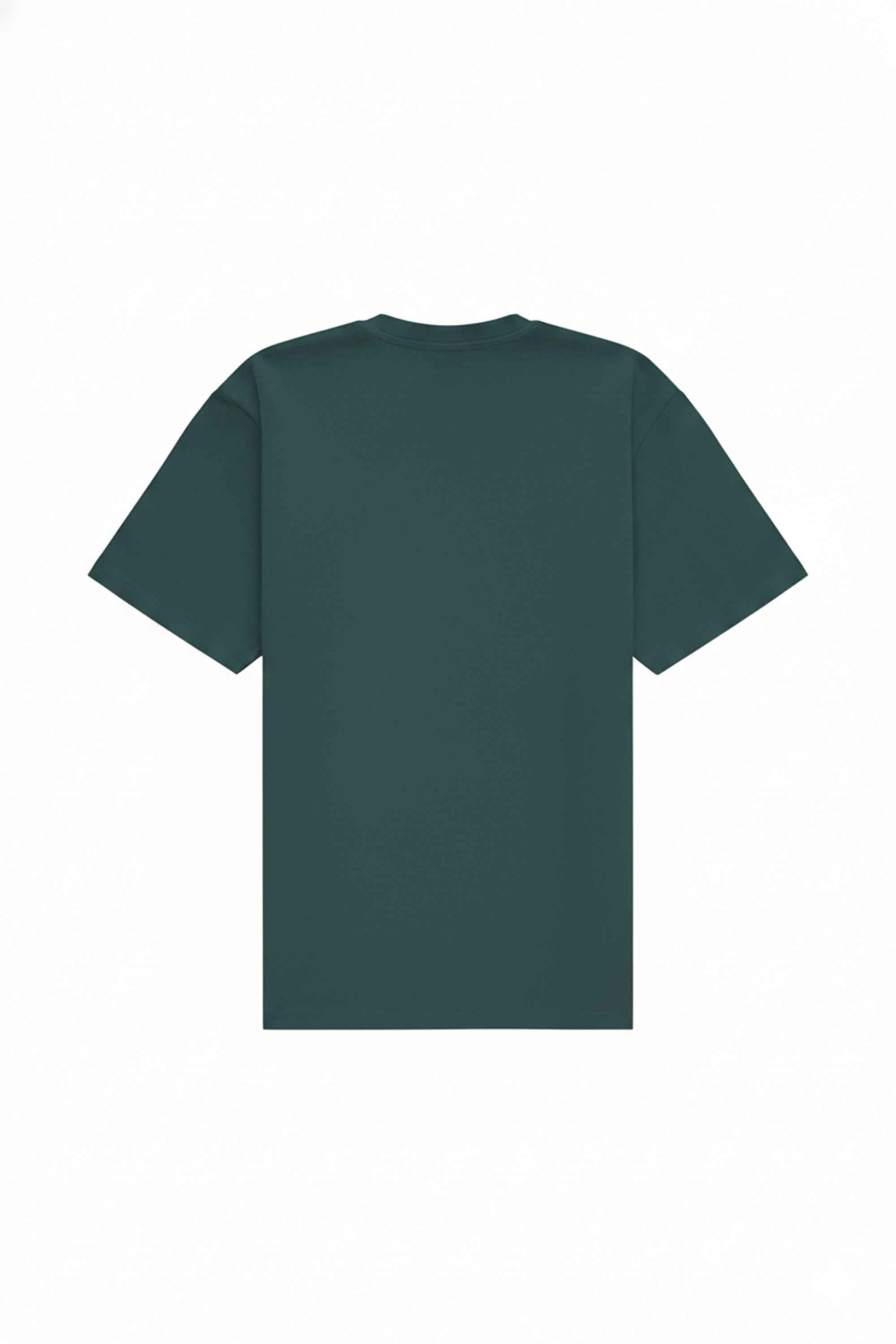 T-shirt oversize HEAVY zielony, certyfikowana dzianina, idealny na nadruk, polska produkcja