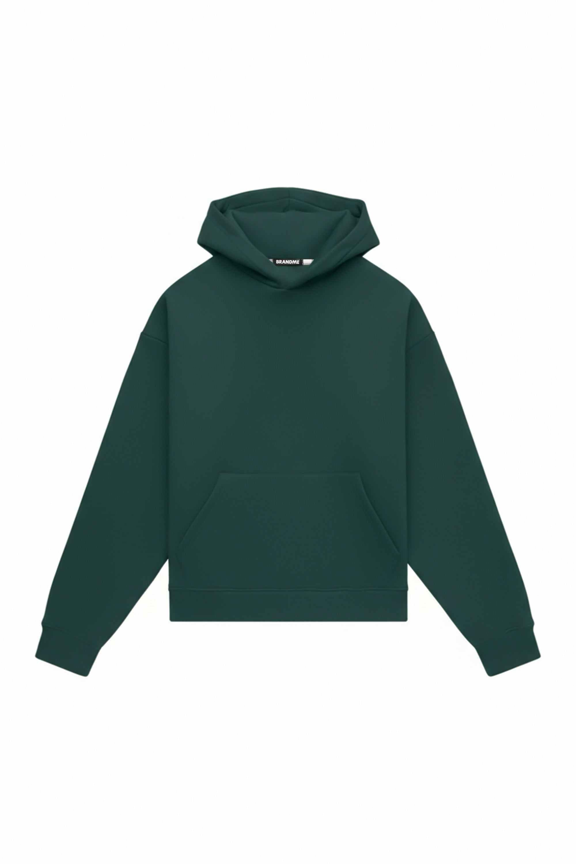Oversize green hoodie heavy loop fabric with hood, made in Poland, ideal for printing and embroidery