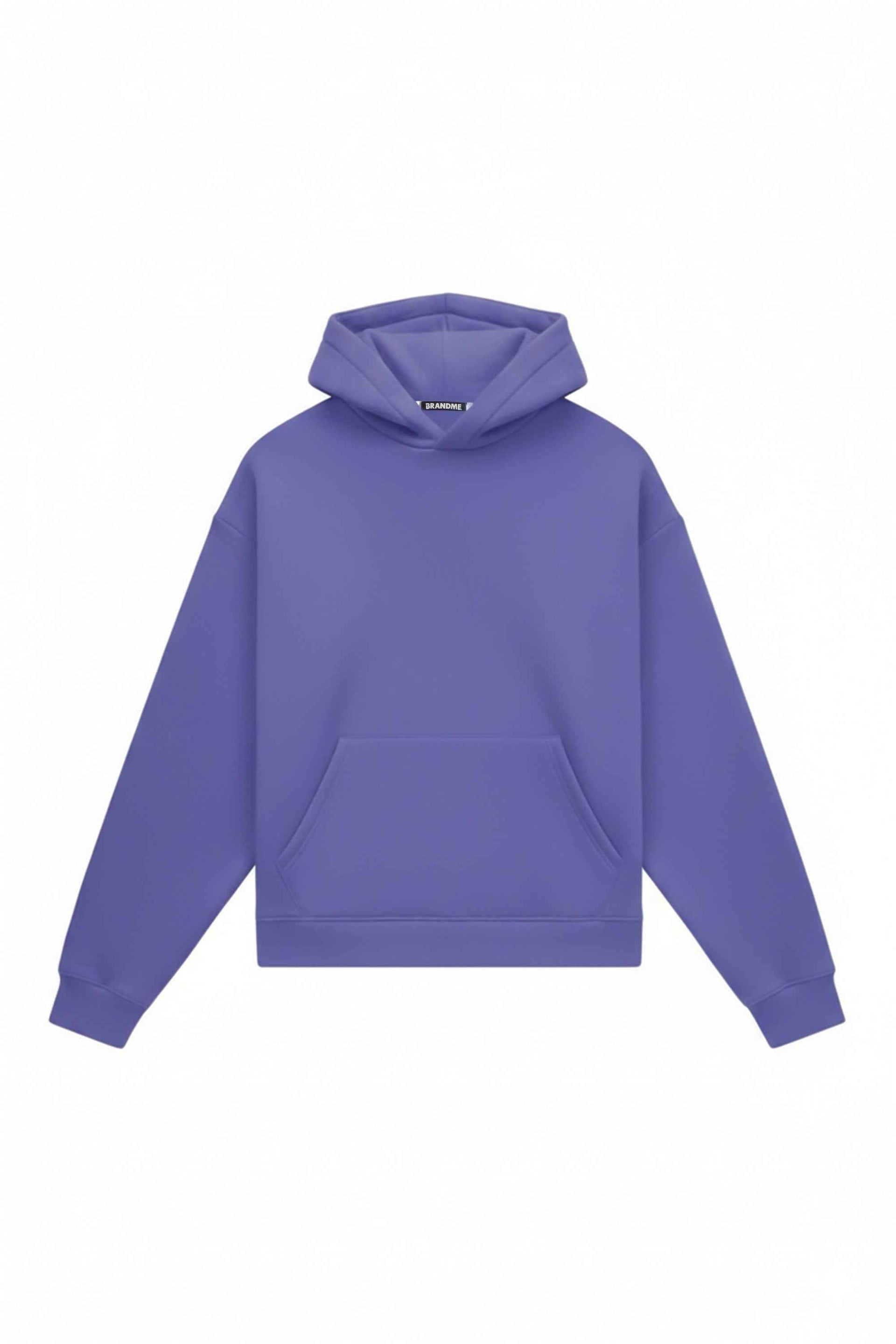 Oversize hoodie in very peri color with quality certified fabric, suitable for printing, made in Poland