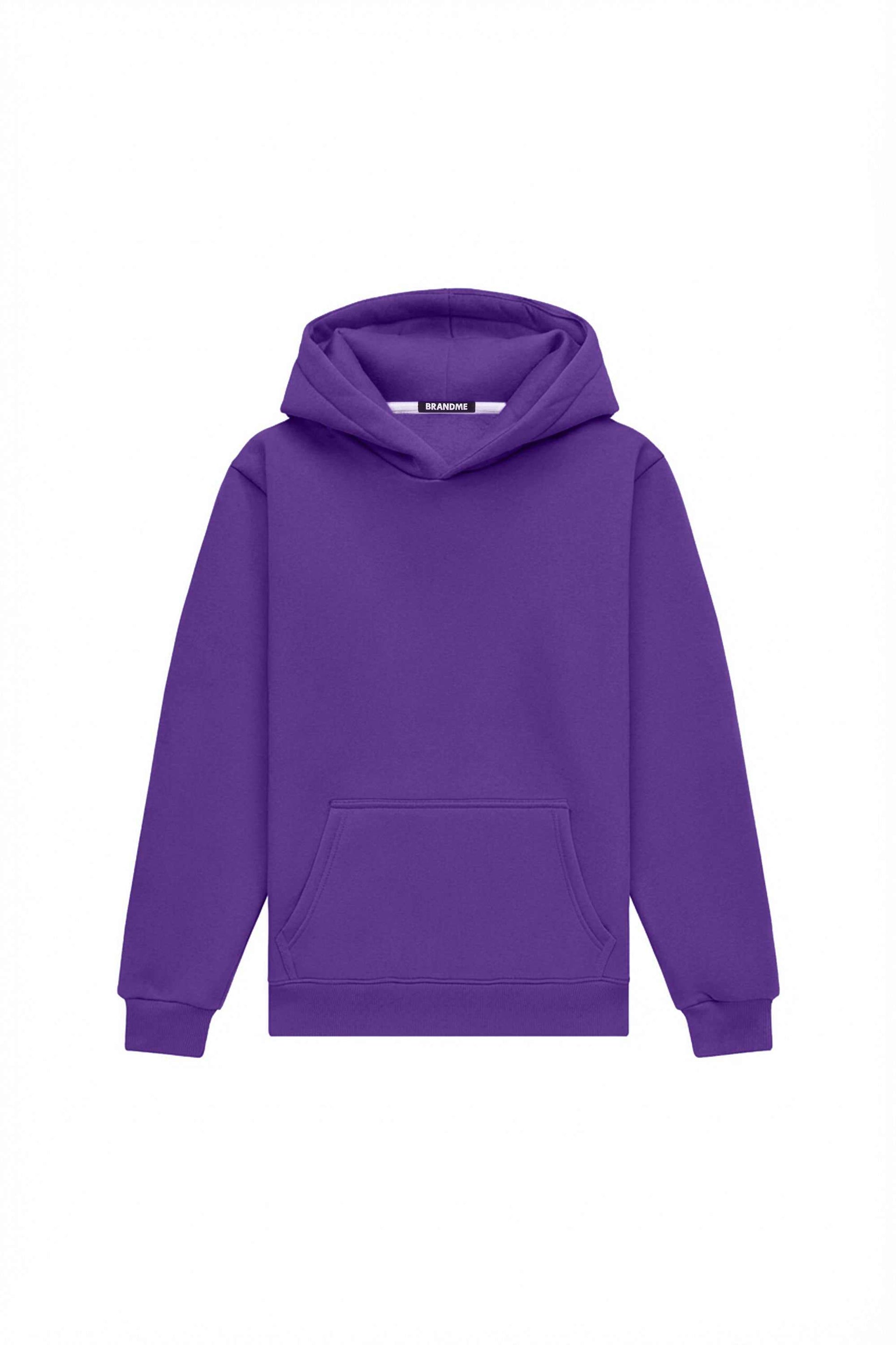 Bluza z kapturem regular LIGHT BRUSHED VIOLET, polska jakość, certyfikowana dzianina idealna pod nadruk