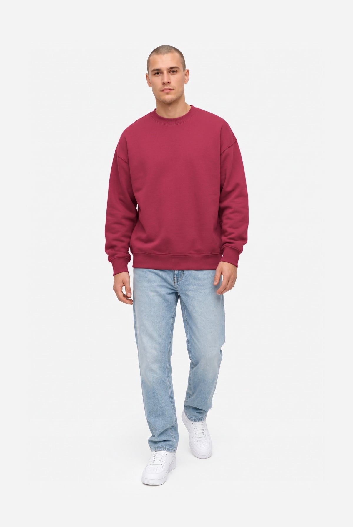 Crewneck oversize LIGHT BRUSHED VIVA MAGENTA