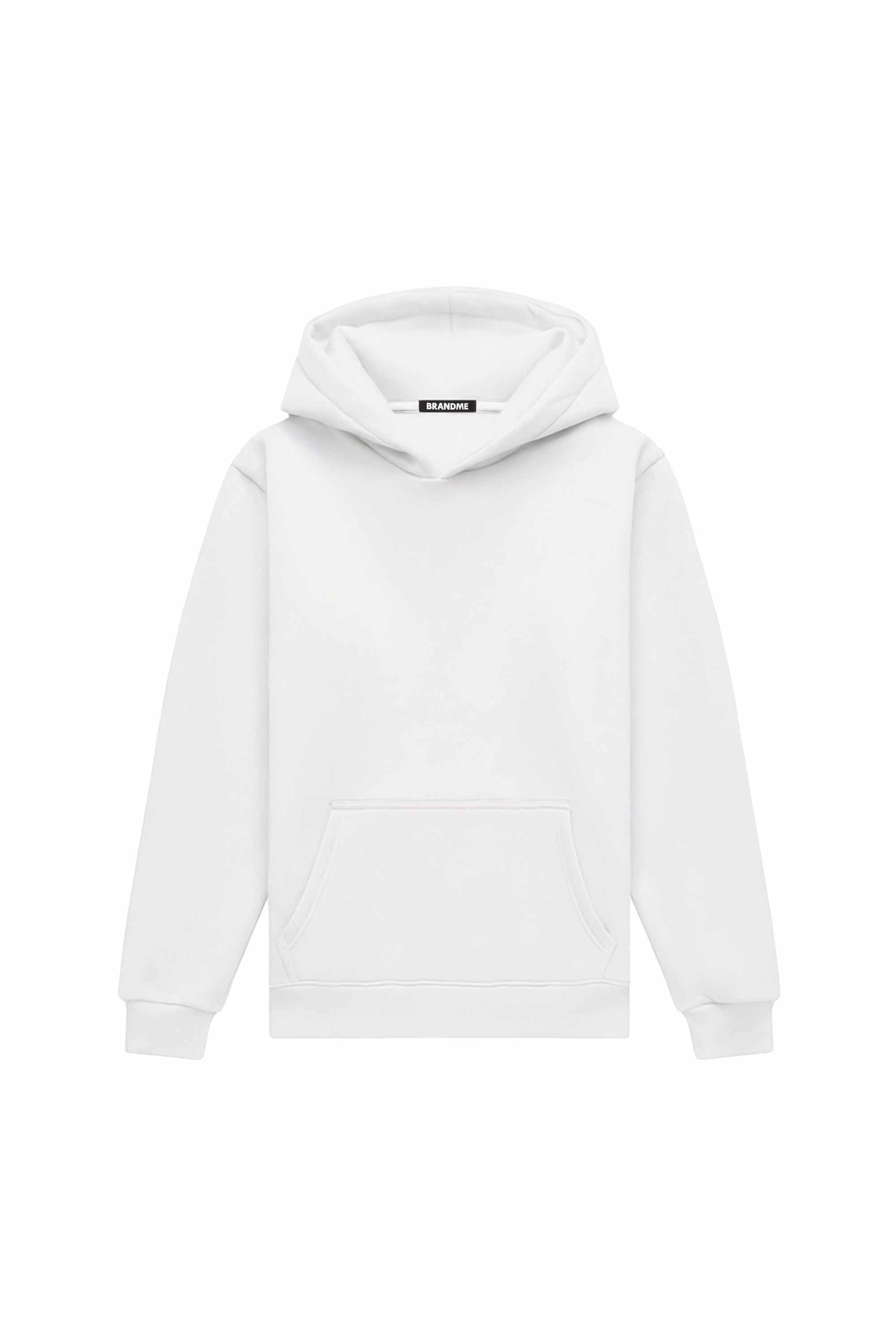 Bluza z kapturem regular LIGHT BRUSHED WHITE, polska, wysokiej jakości dzianina idealna pod nadruki