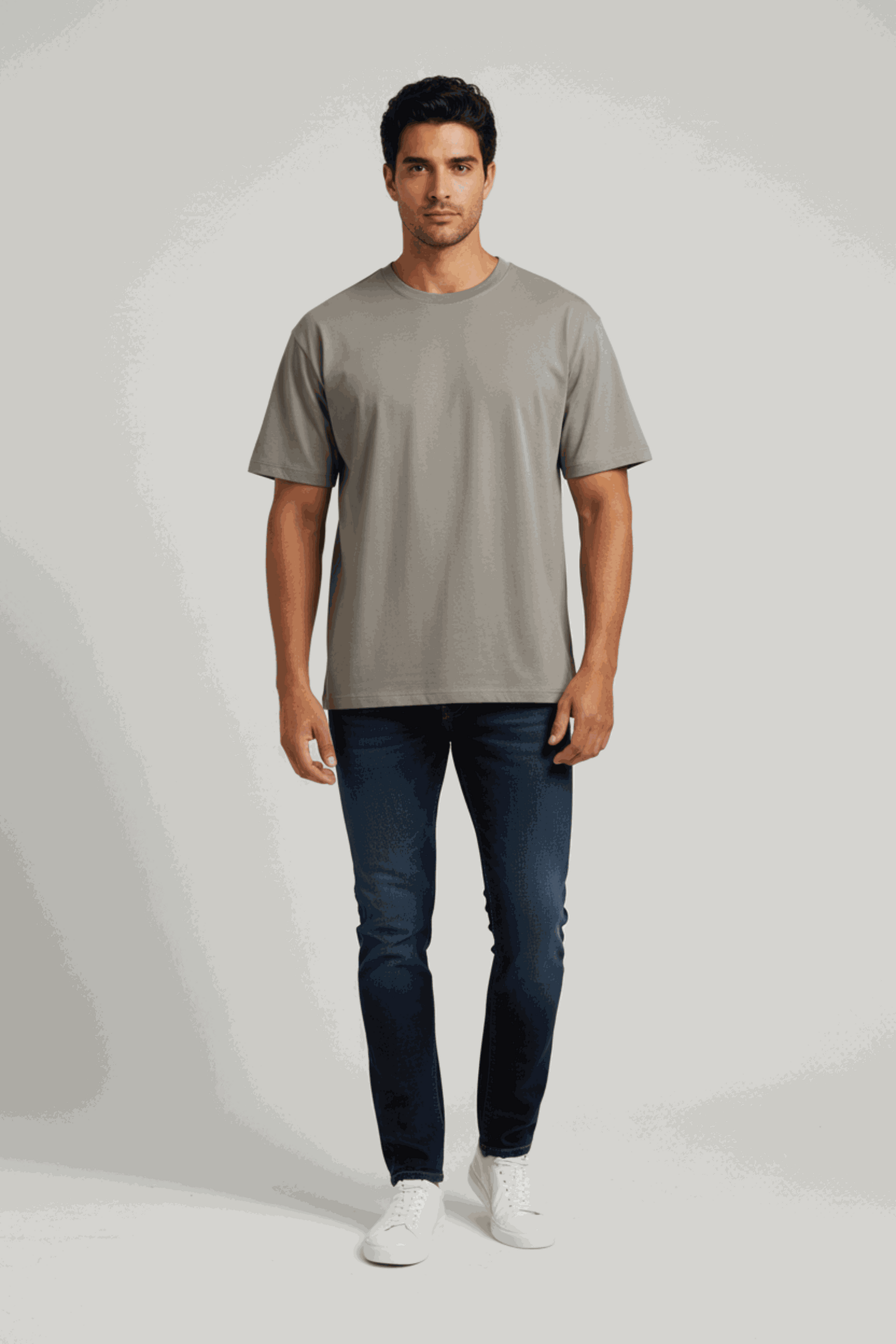 Oversize T-shirt Heavy Cappuccino made in Poland with certified fabric ideal for printing and embroidery