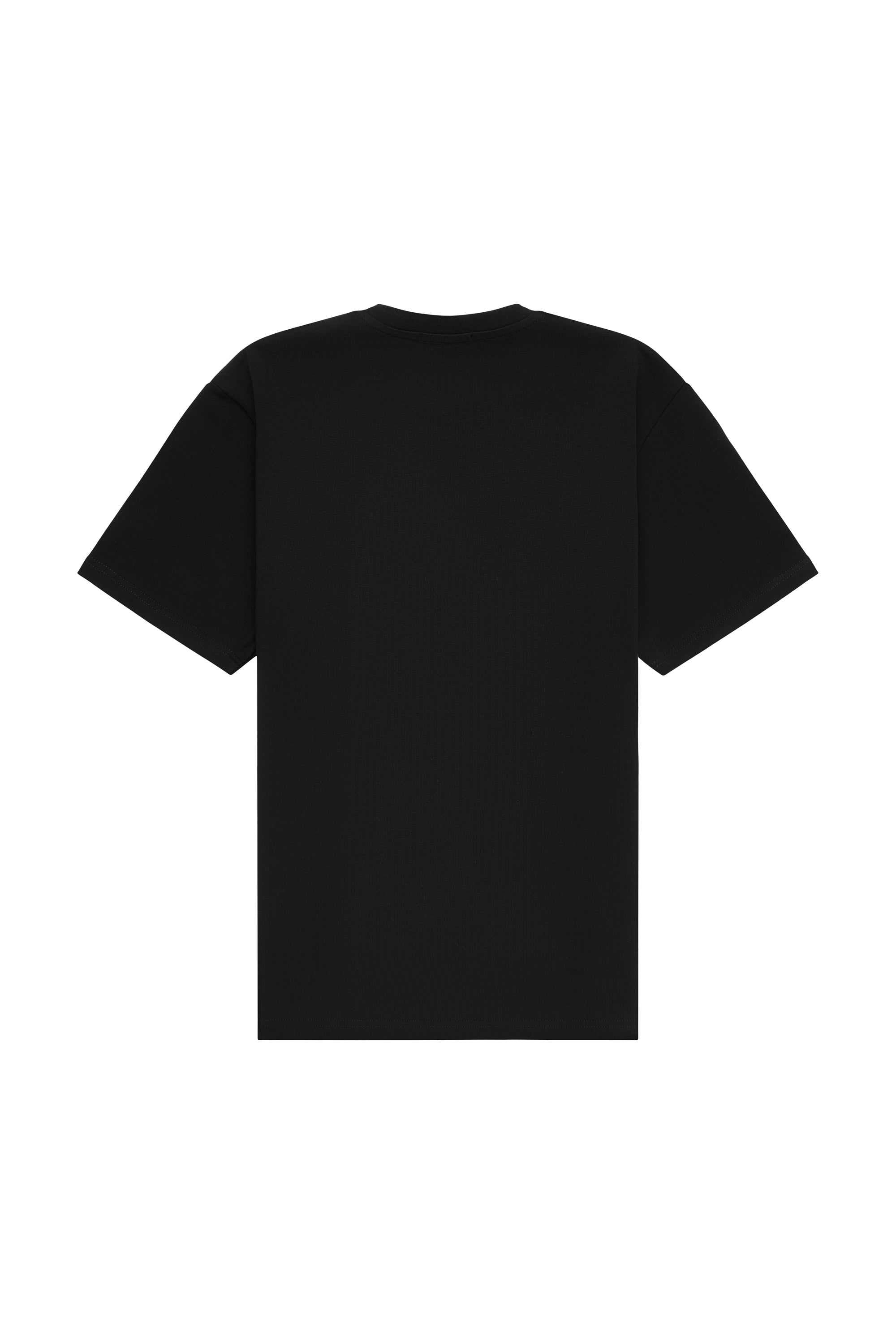 Black oversize T-shirt made in Poland with certified fabric, ideal for printing and embroidery